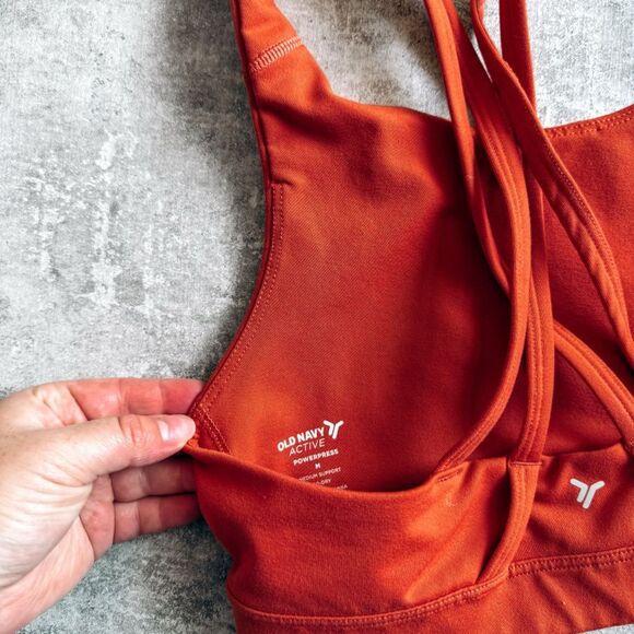 Old Navy Active Orange Power Press Sports Bra Size Medium - Picture 4 of 4